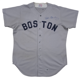 1979 Bob Stanley Game Used & Signed Boston Red Sox Road Jersey 